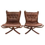 Pair "Falcon" Chairs by Sigurd Ressel