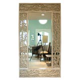 Large and Impressive Cast Metal "Bamboo" Mirror