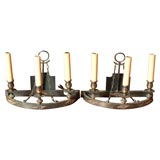 Pair of Bronze Patinated Sconces