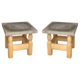 Pair of Oak Side Tables