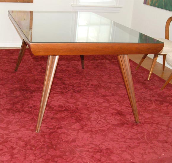 American Fine & Rare Vladimir Kagan Dining Table & 6 Chairs, Early Form