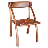 Arthur "Espenet" Carpenter Wishbone Chair in Walnut & leather