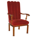 Mahogany Arm Chair by Lajos Kozma