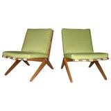 Pair of Maple "Scissors" Chairs by Perriand and Le Corbusier