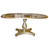 Vintage Italian silver gilt oval table