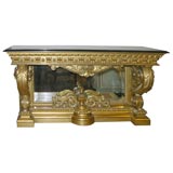 Swedish carved and gilt wood console