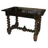 Rare Continental Oyster Veneer Inlaid Side Table, ca 1700