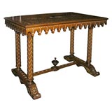 19th Century ivory inlaid center table