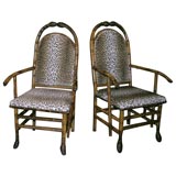 A pair of 19th Century Bamboo armchairs