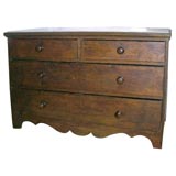 19th Century English Painted Commode with Marble Top