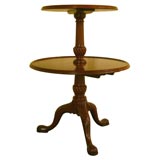 Antique Mahogany Two-Tiered Dumbwaiter on Tri-pod Base, c. 1850
