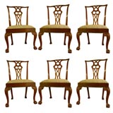 Antique SET of 6 Chippendale Design Chairs, c. 1770