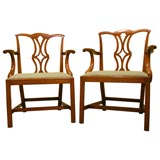 PAIR of George III Period Mahogany Arm Chairs, c. 1770