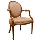 Graceful Hepplewhite Arm Chair with Inlay, c. 1780