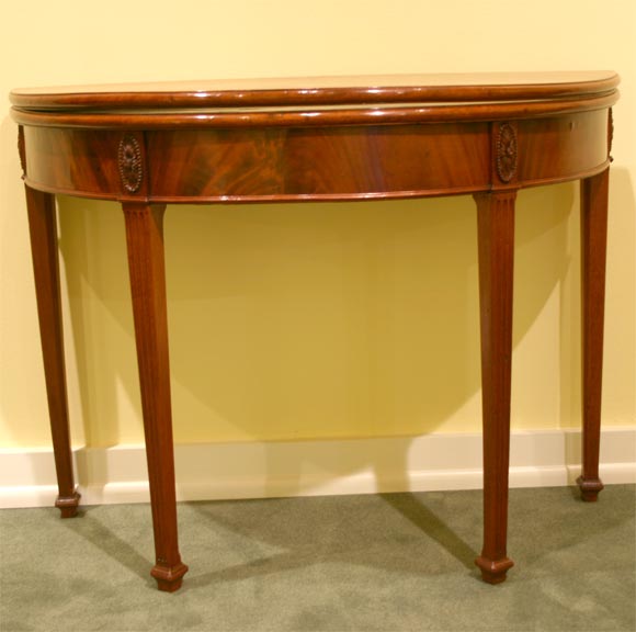 Elegant Mahogany Demilune Tea-Table, c. 1850