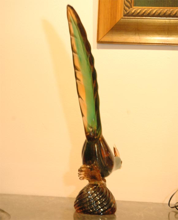 Mid-20th Century Murano glass bird by Seguso