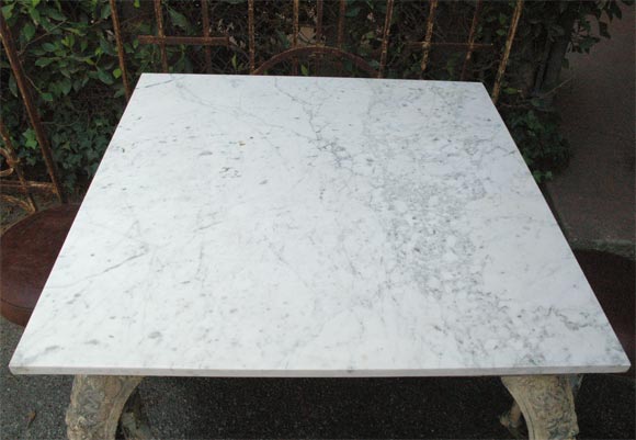 19th Century Cast Iron Table with Seats In Excellent Condition In Los Angeles, CA