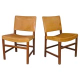 Pair of 1940
s Teak / Leather Salon Chairs Pair of 1940
s Teak / Leather Salon Chairs