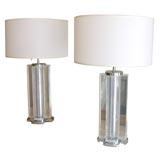 Pair of Lucite Lamps - Karl Springer