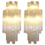Pair of Large Glass Sconces by Venini for Camer Glass
