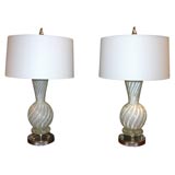 Pair of Hand-Blown Table Lamps attributed to A.V.E.M.