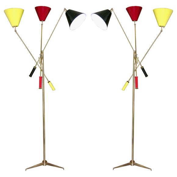 Pair of Arredoluce floor lamp