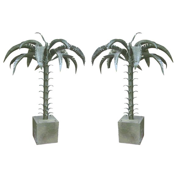 Pair of Iron Palm Trees For Sale