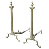 Pair of federal style Bronze  Andirons