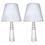 Pair of Alabaster Table Lamps