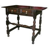English Period Charles II Geometric Fronted Side Table