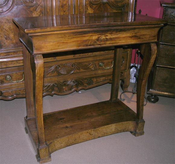 French Directoire Walnut Provincial Pier Table