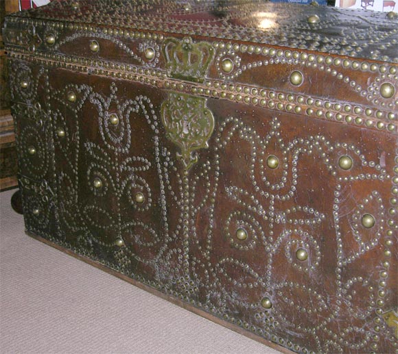 18th Century and Earlier Fantastic 18th C Traveller's Trunk