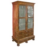 Period William & Mary Glass Fronted Cabinet