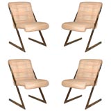 4 Milo Baughman dining chairs 4 Milo Baughman dining chairs