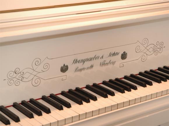 20th Century Steingraeber & Sohne White Piano