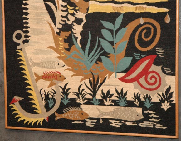Art Deco Maritime Tapestry Attributed to Jean Lurçat