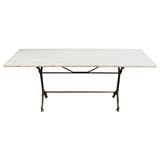 Long French Belle Epoque Iron Bistro Table