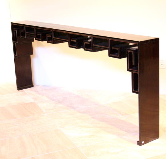 19th Century Shallow Scrolled Ribbon Altar Table