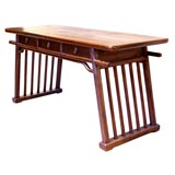 Unusual Chinese Three Drawer Writing Table