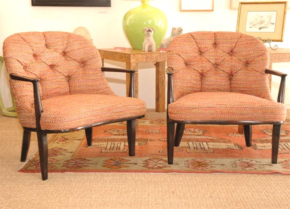 Pair Edward Wormley Chairs for Dunbar