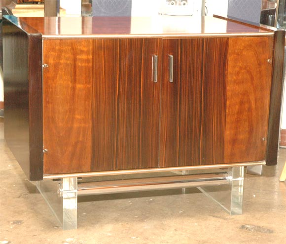 pair of night stands with lucite base