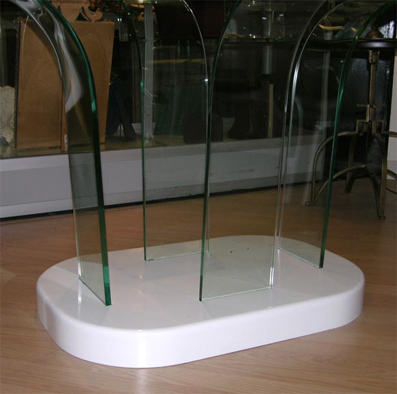 Mid-20th Century Modernage Glass Dining Table For Sale