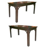 Pair of George III Mahogany Console Tables, 18th century