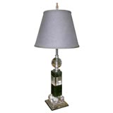 Machine Age Lamp (Ebonized & Glass Ball Details)