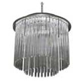 Glass Rod & Chrome Light Fixture