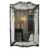 Hollywood Mirror with Reverse Etched Glass Borders