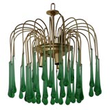 Italian Green Drops Small Chandelier.