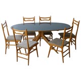 Vintage Gio Ponti Table with 6 chairs