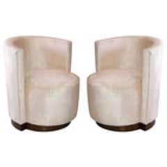 French Art Deco Barrel Back Chairs 7