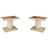 Pair of  Marble Topped Cigarette Tables